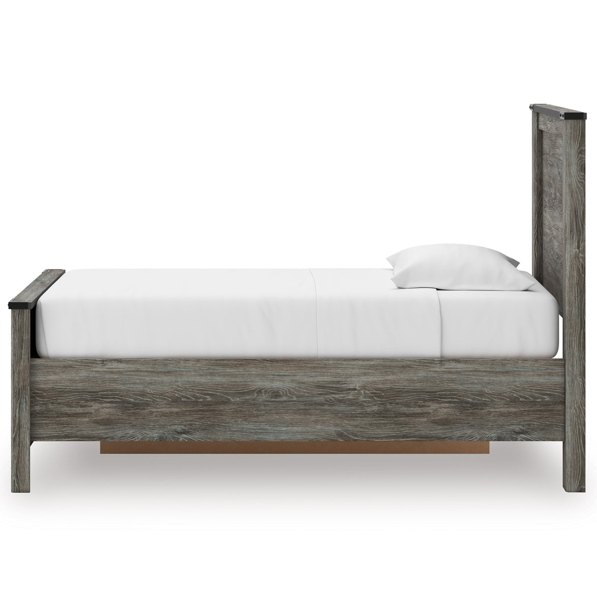 Frandern Black/Gray Twin Storage Platform Bed with 2 Drawers