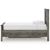 Frandern Black/Gray Twin Storage Platform Bed with 2 Drawers