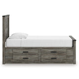 Frandern Black/Gray Twin Storage Platform Bed with 2 Drawers