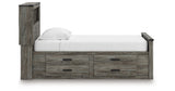 Frandern Twin Bookcase Bed with Storage, Dresser and Mirror from Ashley - Luna Furniture