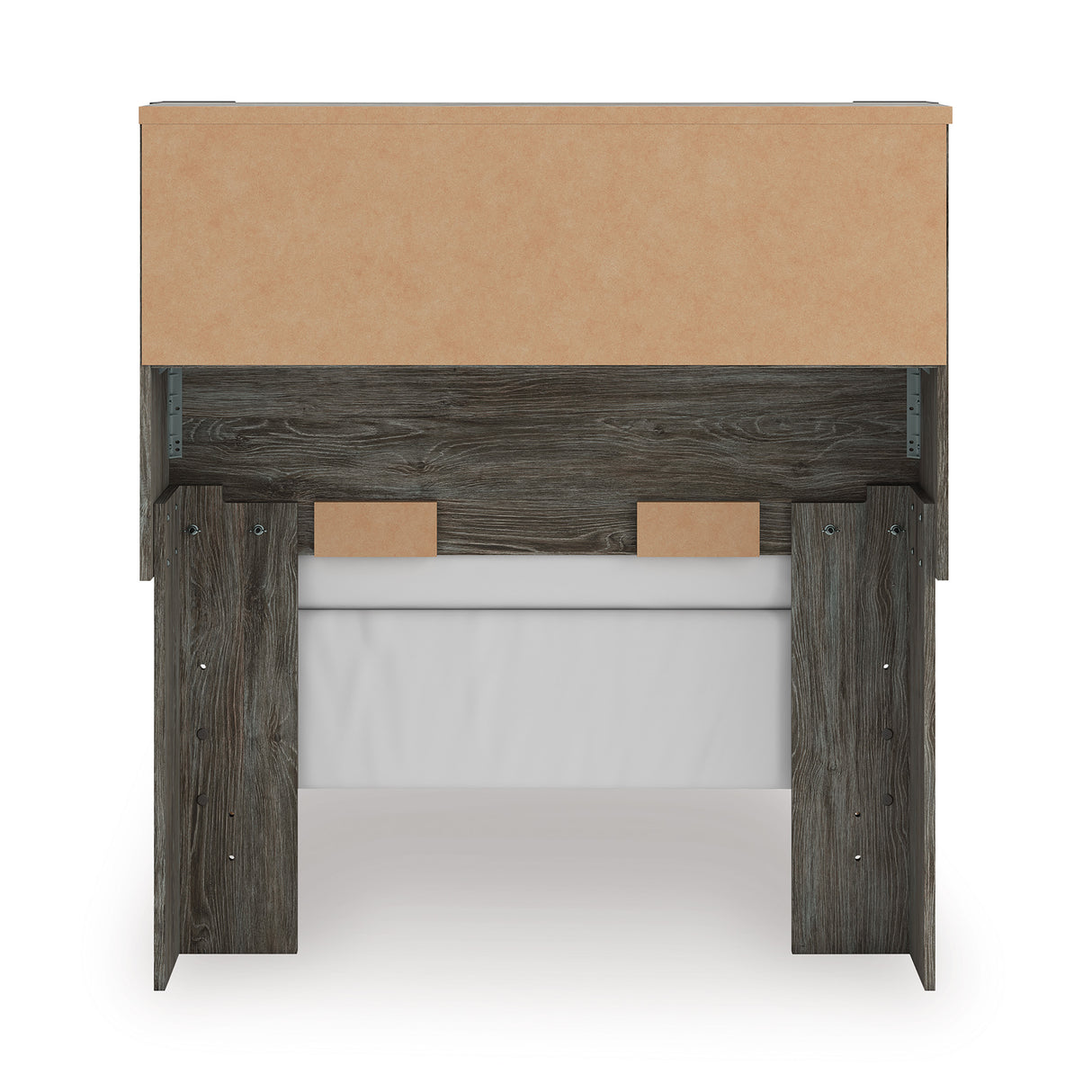 Frandern Black/Gray Twin Bookcase Panel Bed