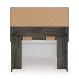 Frandern Black/Gray Twin Bookcase Panel Bed