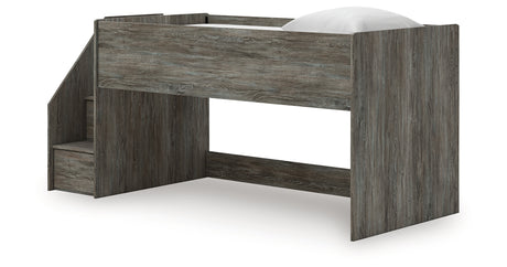 Frandern Gray Twin Loft Bed from Ashley - Luna Furniture