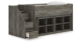 Frandern Twin Loft Bed with Bookcase Storage from Ashley Furniture - Luna Furniture