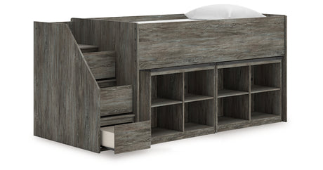 Frandern Twin Loft Bed with Bookcase Storage from Ashley - Luna Furniture