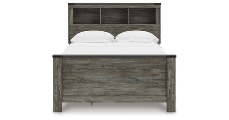 Frandern Full Bookcase Panel Bed with Storage, Dresser, Mirror and Chest from Ashley - Luna Furniture