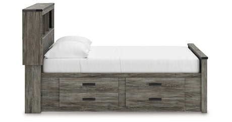 Frandern Full Bookcase Panel Bed with Storage, Dresser, Mirror and Chest from Ashley - Luna Furniture