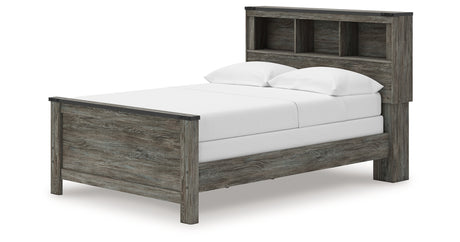 Frandern Gray Full Bookcase Panel Bed from Ashley - Luna Furniture