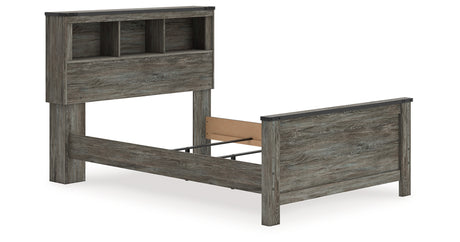 Frandern Gray Full Bookcase Panel Bed from Ashley - Luna Furniture