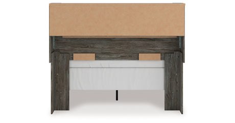 Frandern Gray Full Bookcase Panel Bed from Ashley - Luna Furniture