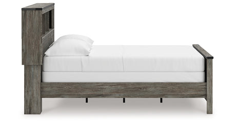 Frandern Gray Full Bookcase Panel Bed from Ashley - Luna Furniture