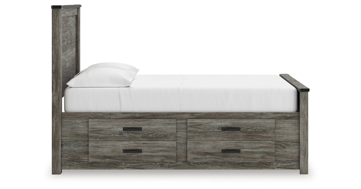 Frandern Gray Full Storage Platform Bed with 2 Drawers from Ashley Furniture - Luna Furniture
