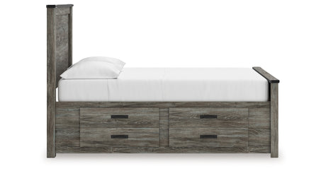 Frandern Gray Full Storage Platform Bed with 2 Drawers from Ashley Furniture - Luna Furniture