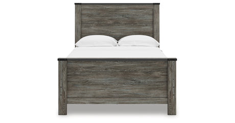 Frandern Black/Gray Full Panel Bed from Ashley Furniture - Luna Furniture