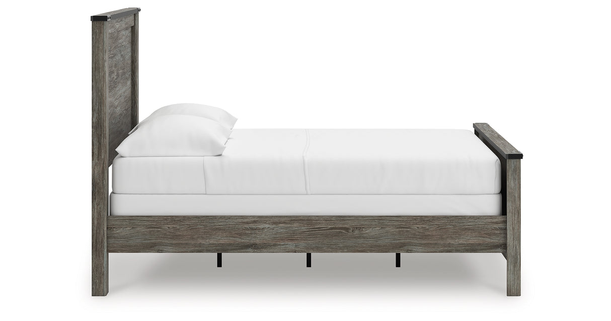 Frandern Black/Gray Full Panel Bed from Ashley Furniture - Luna Furniture