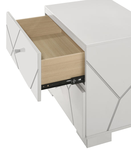 Ayla White Nightstand from Crown Mark - Luna Furniture