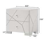 Ayla White Nightstand from Crown Mark - Luna Furniture