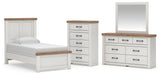 Savonport in White/Brown from Ashley - Luna Furniture