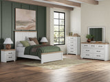 Savonport White/Brown Panel Bedroom Set from Ashley - Luna Furniture