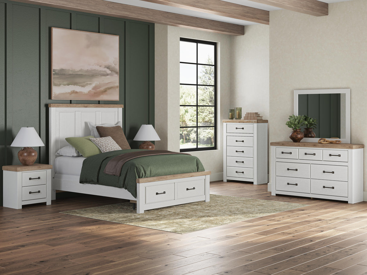Savonport in White/Brown from Ashley - Luna Furniture