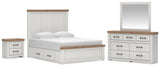 Savonport in White/Brown from Ashley - Luna Furniture