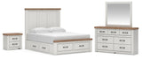 Savonport in White/Brown from Ashley - Luna Furniture