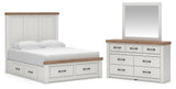 Savonport in White/Brown from Ashley - Luna Furniture