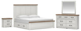 Savonport in White/Brown from Ashley - Luna Furniture
