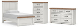 Savonport in White/Brown from Ashley - Luna Furniture