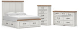 Savonport in White/Brown from Ashley - Luna Furniture