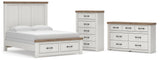 Savonport in White/Brown from Ashley - Luna Furniture