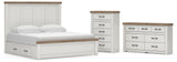 Savonport in White/Brown from Ashley - Luna Furniture