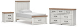 Savonport in White/Brown from Ashley - Luna Furniture