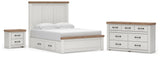 Savonport in White/Brown from Ashley - Luna Furniture