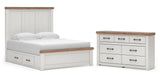 Savonport in White/Brown from Ashley - Luna Furniture