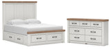 Savonport in White/Brown from Ashley - Luna Furniture