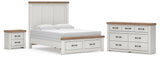 Savonport in White/Brown from Ashley - Luna Furniture