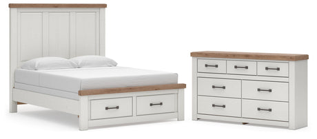 Savonport in White/Brown from Ashley - Luna Furniture