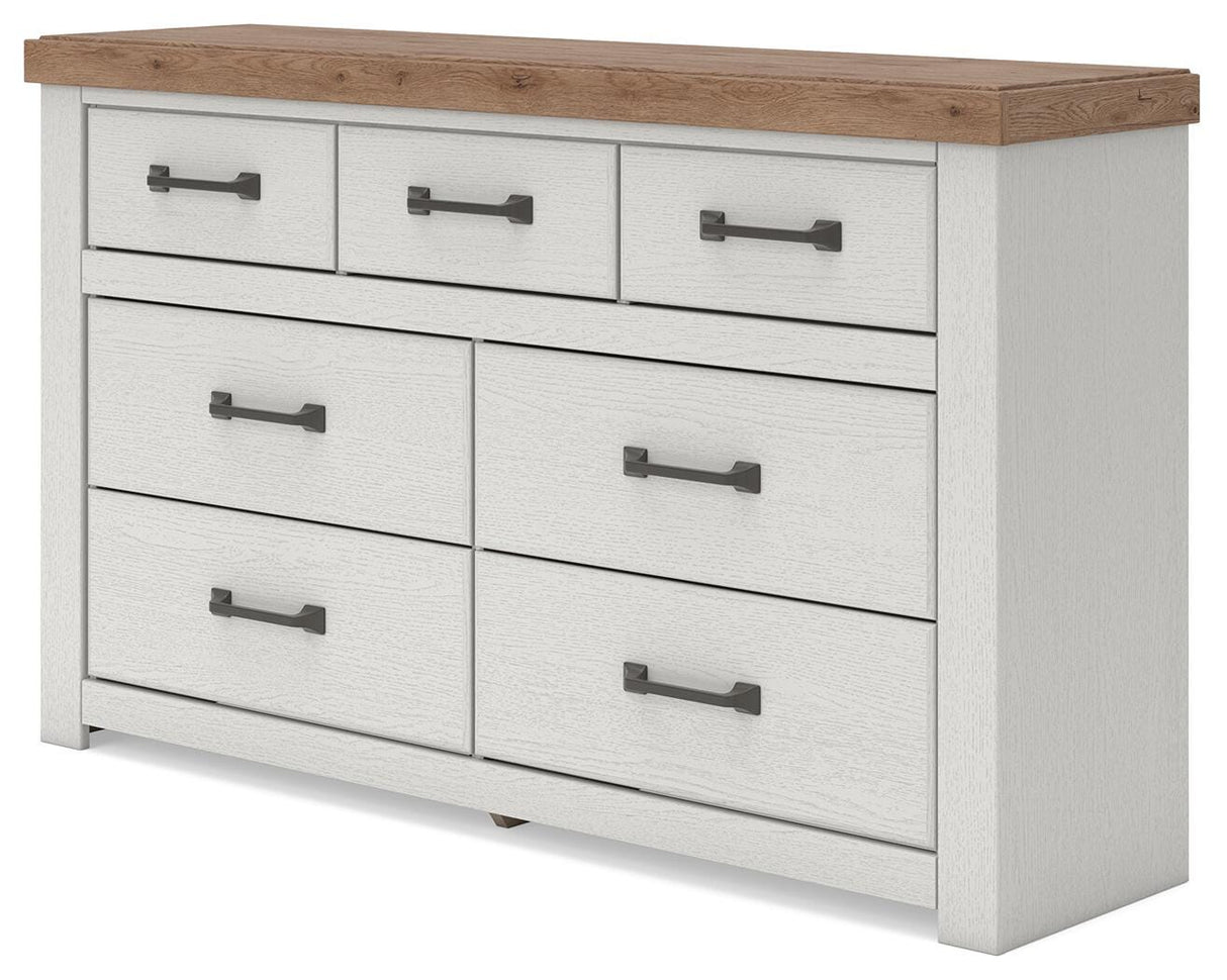 Savonport White/Brown Dresser from Ashley - Luna Furniture