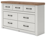 Savonport White/Brown Dresser from Ashley - Luna Furniture