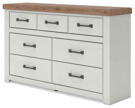 Savonport White/Brown Dresser from Ashley - Luna Furniture