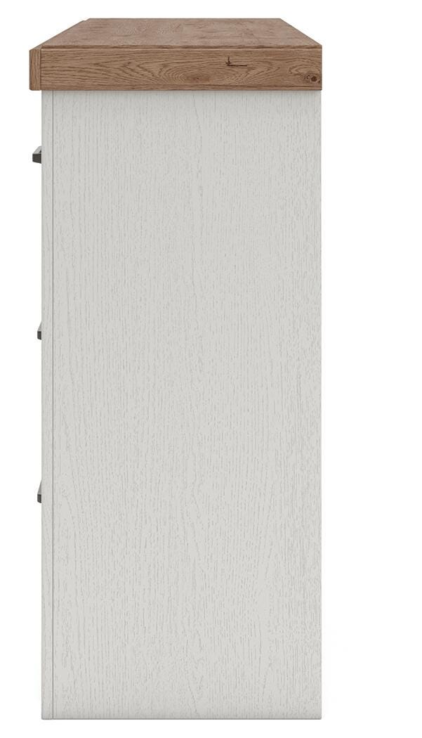 Savonport White/Brown Dresser from Ashley - Luna Furniture