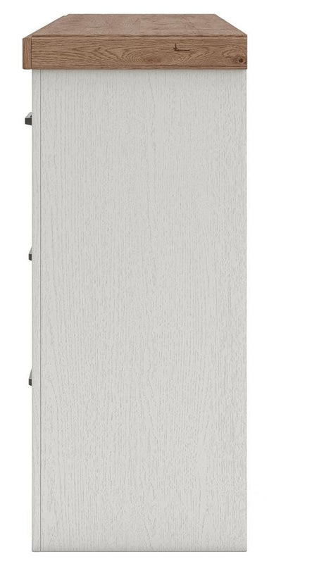 Savonport White/Brown Dresser from Ashley - Luna Furniture