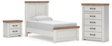Savonport in White/Brown from Ashley - Luna Furniture