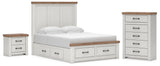 Savonport in White/Brown from Ashley - Luna Furniture