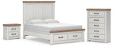 Savonport in White/Brown from Ashley - Luna Furniture