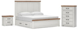 Savonport in White/Brown from Ashley - Luna Furniture