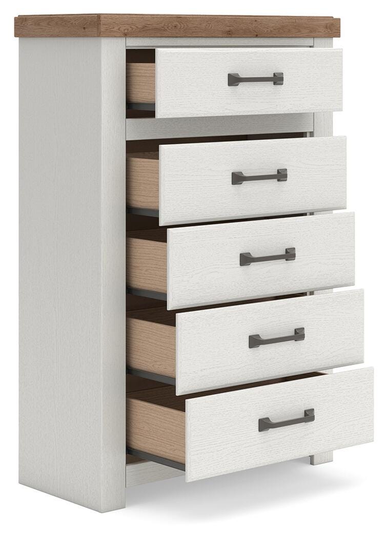 Savonport in White/Brown from Ashley - Luna Furniture