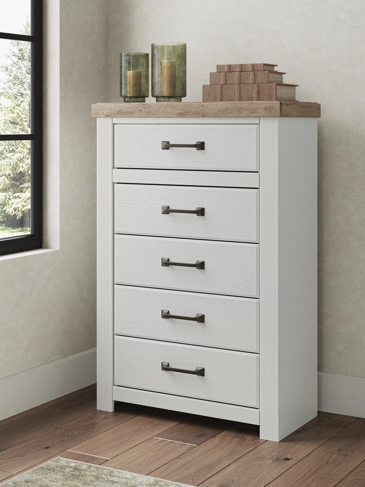 Savonport in White/Brown from Ashley - Luna Furniture