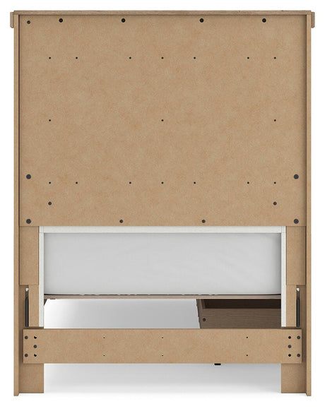 Savonport White/Brown Twin Panel Storage Bed from Ashley - Luna Furniture